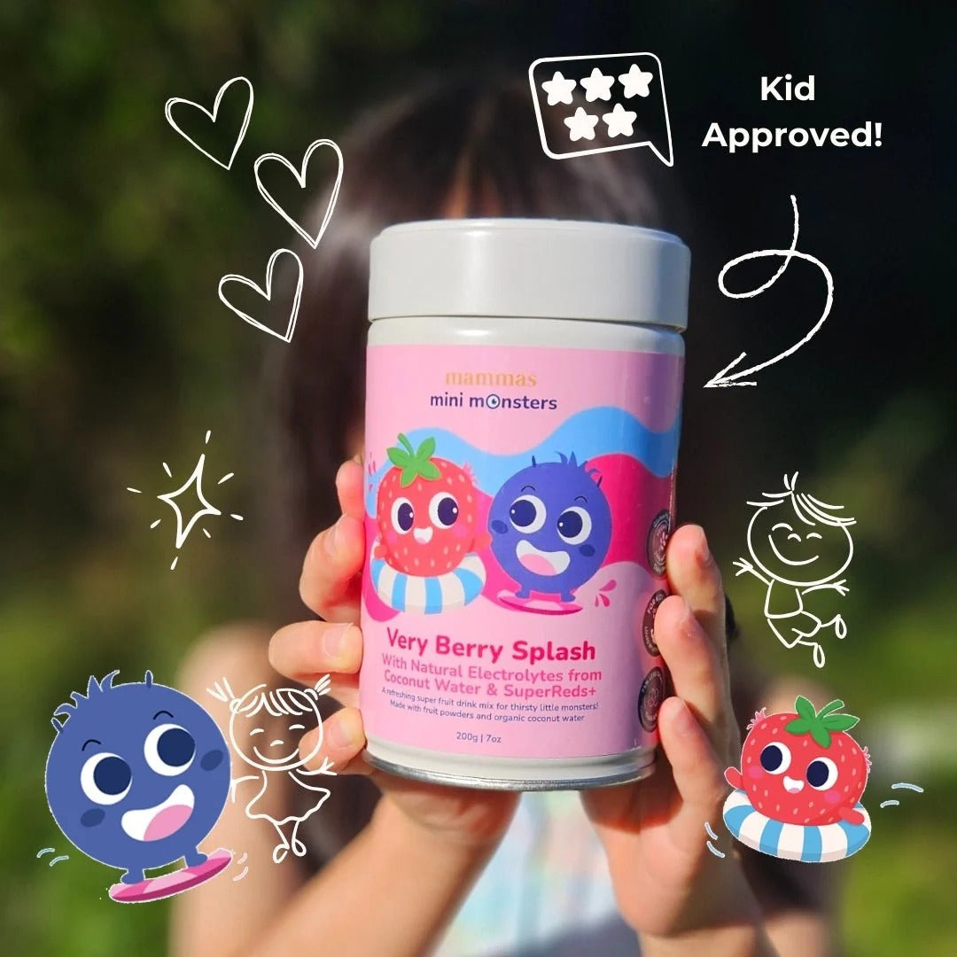 Mammas Milk Bar Very Berry Splash – Kids Hydration with Superreds+