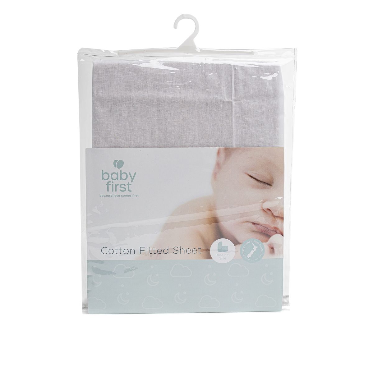 Baby First 100% Cotton Bassinet Fitted Sheet White
