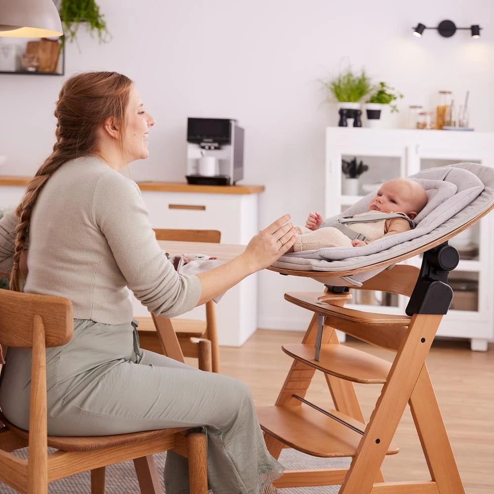 Hauck Highchair 3-in-1 Wooden Bouncer Eco - Light Grey