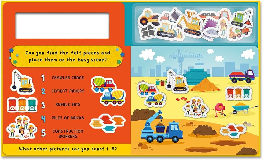 Play Felt & Learn Construction Site Book