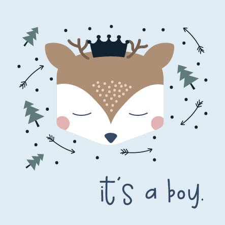 Gift Wrap + It's a Boy Card