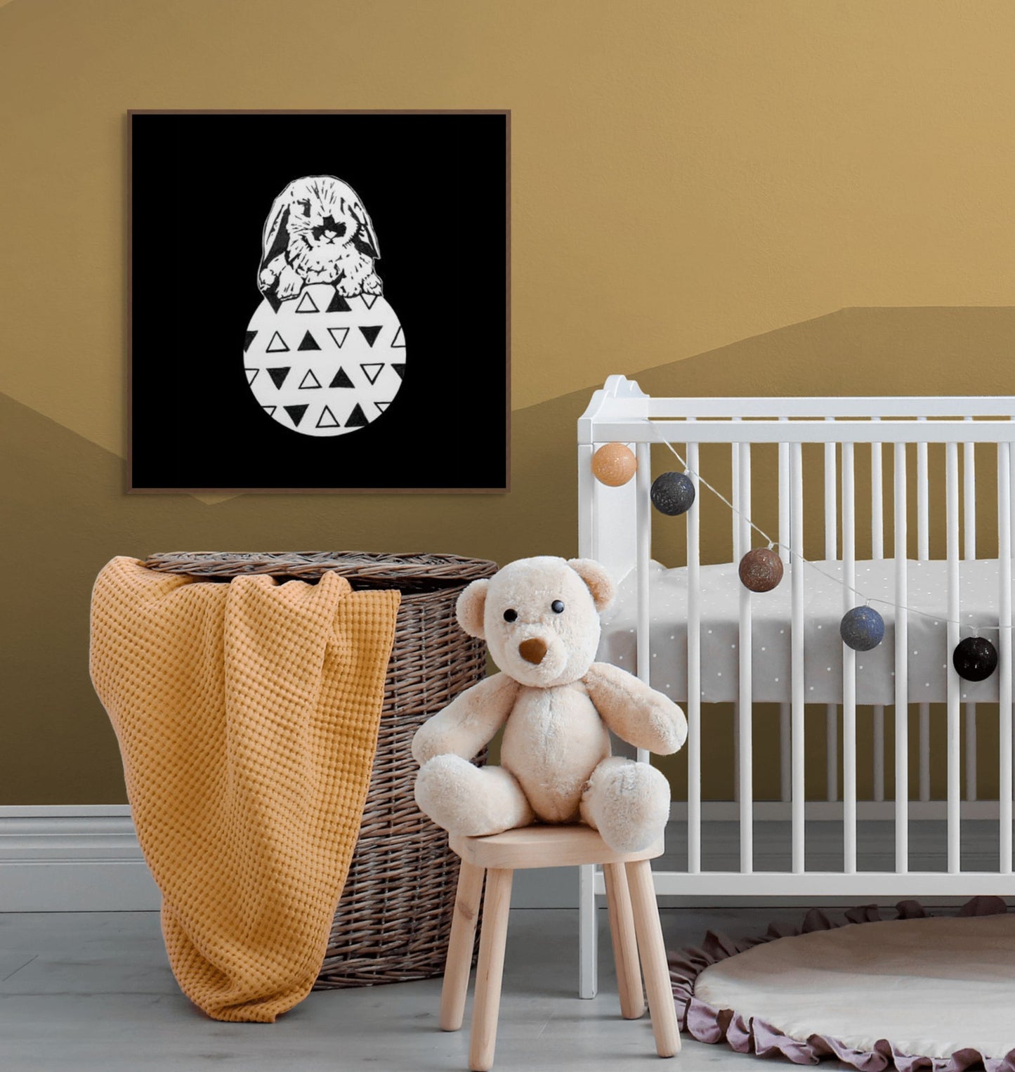 Ink Boss Art Baby Animals Bunny Black & White