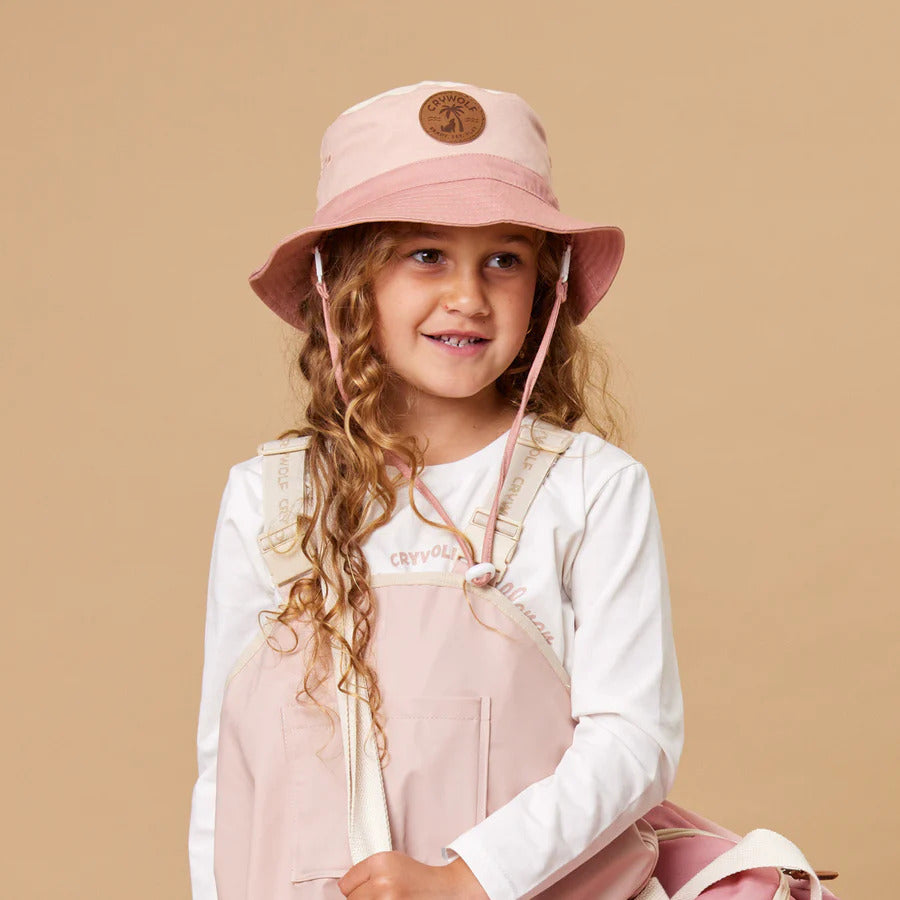 Crywolf Reversible Bucket Hat - Blush Colourblock
