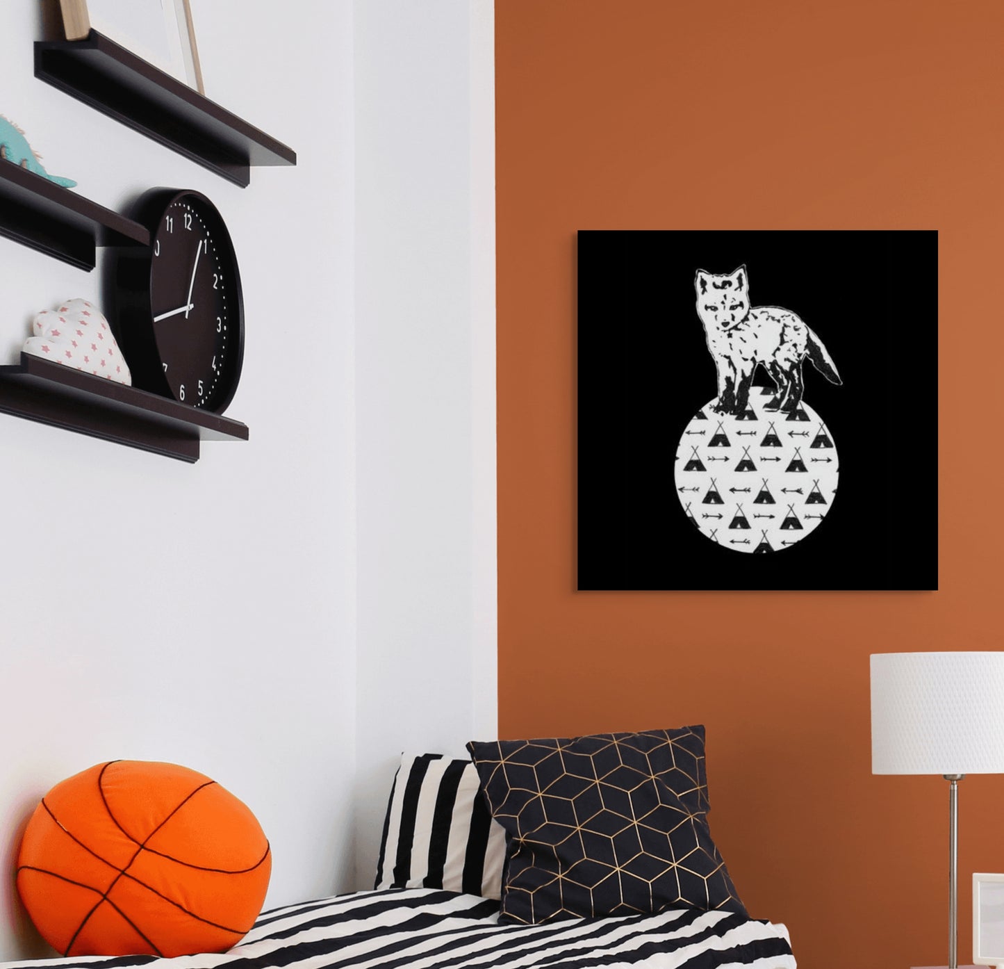 Ink Boss Art Baby Animals Fox Black & White