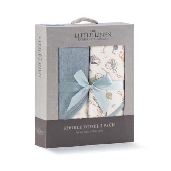 Little Linen Hooded Towel 2pk