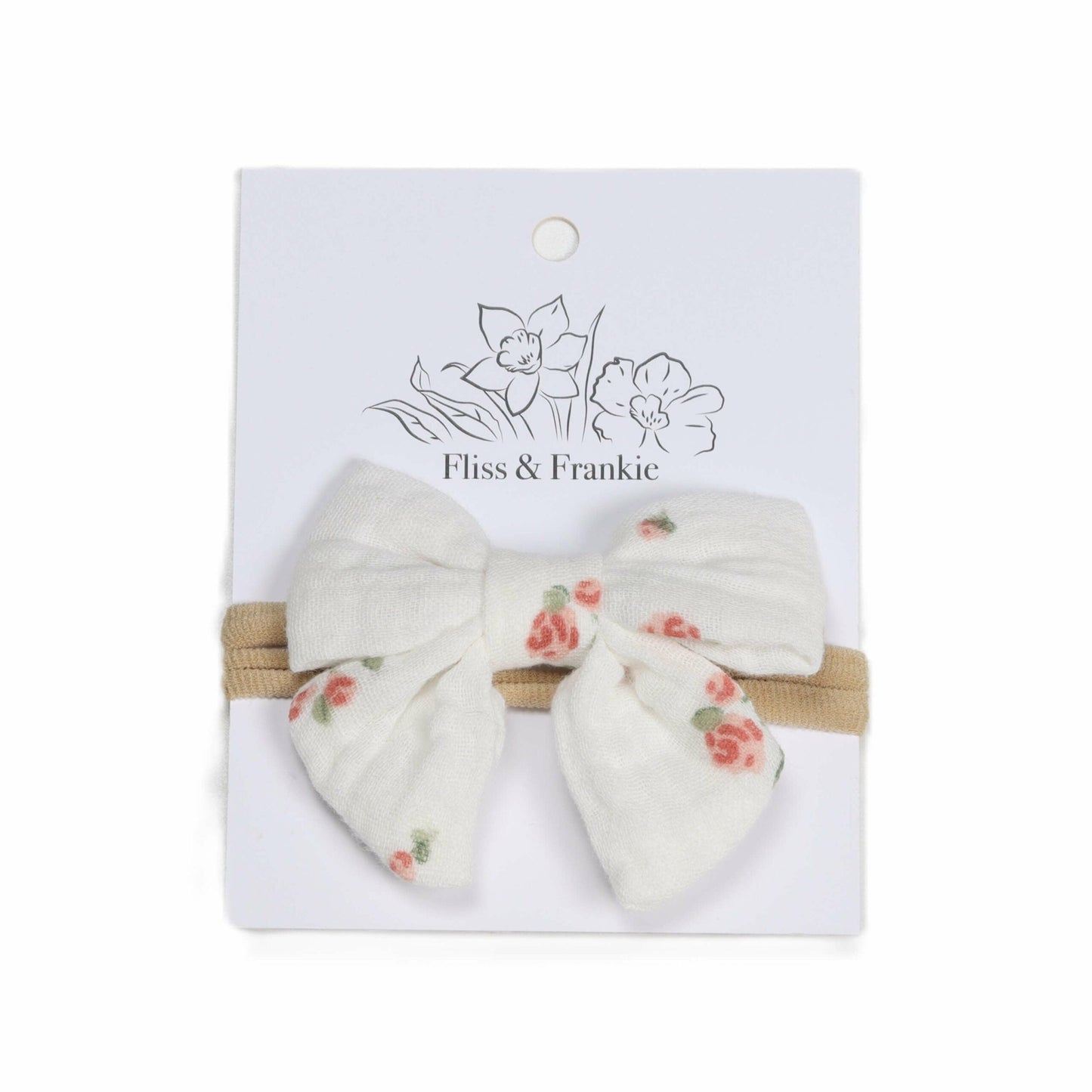 Fliss and Frankie Muslin Tie Bow Headband