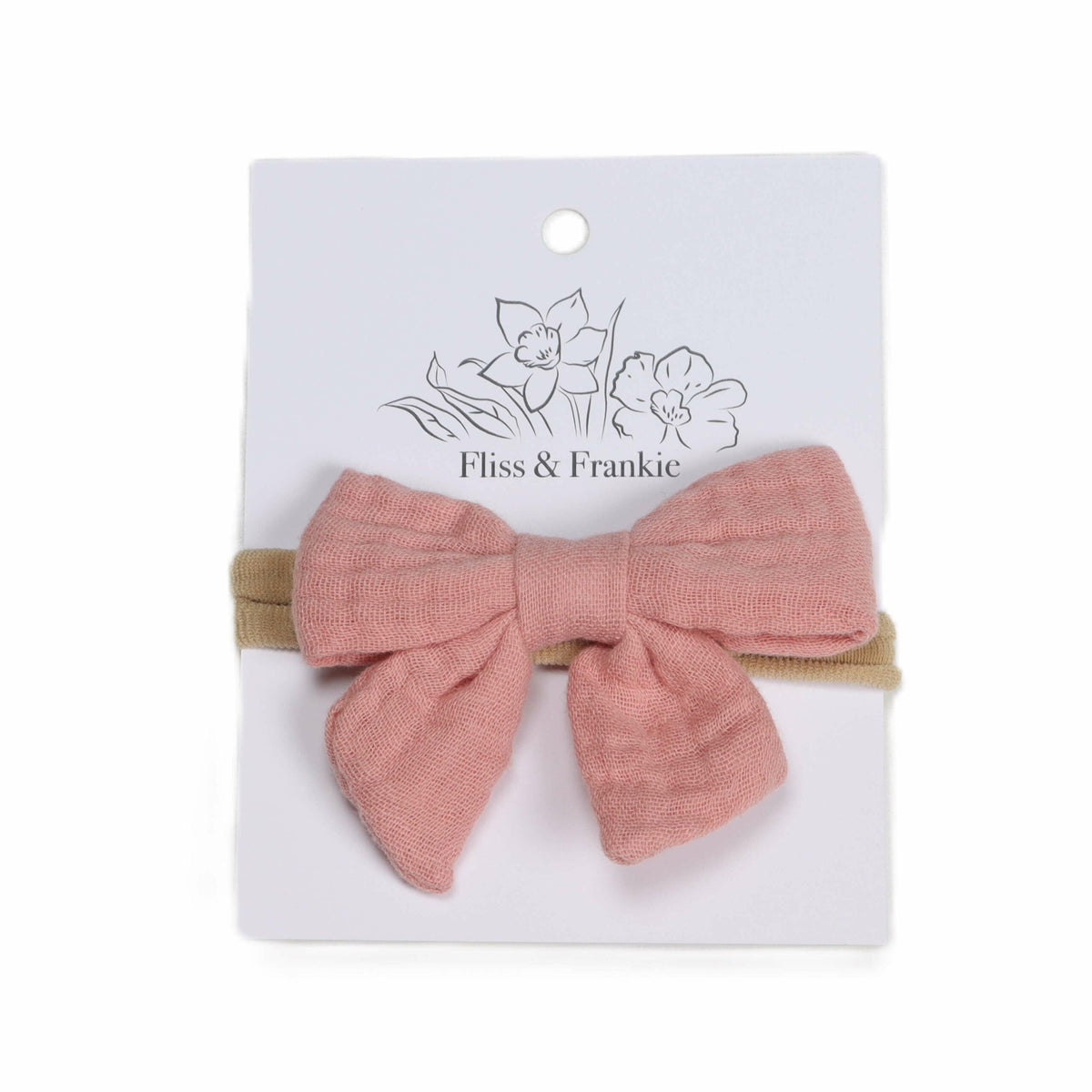 Fliss and Frankie Muslin Tie Bow Headband