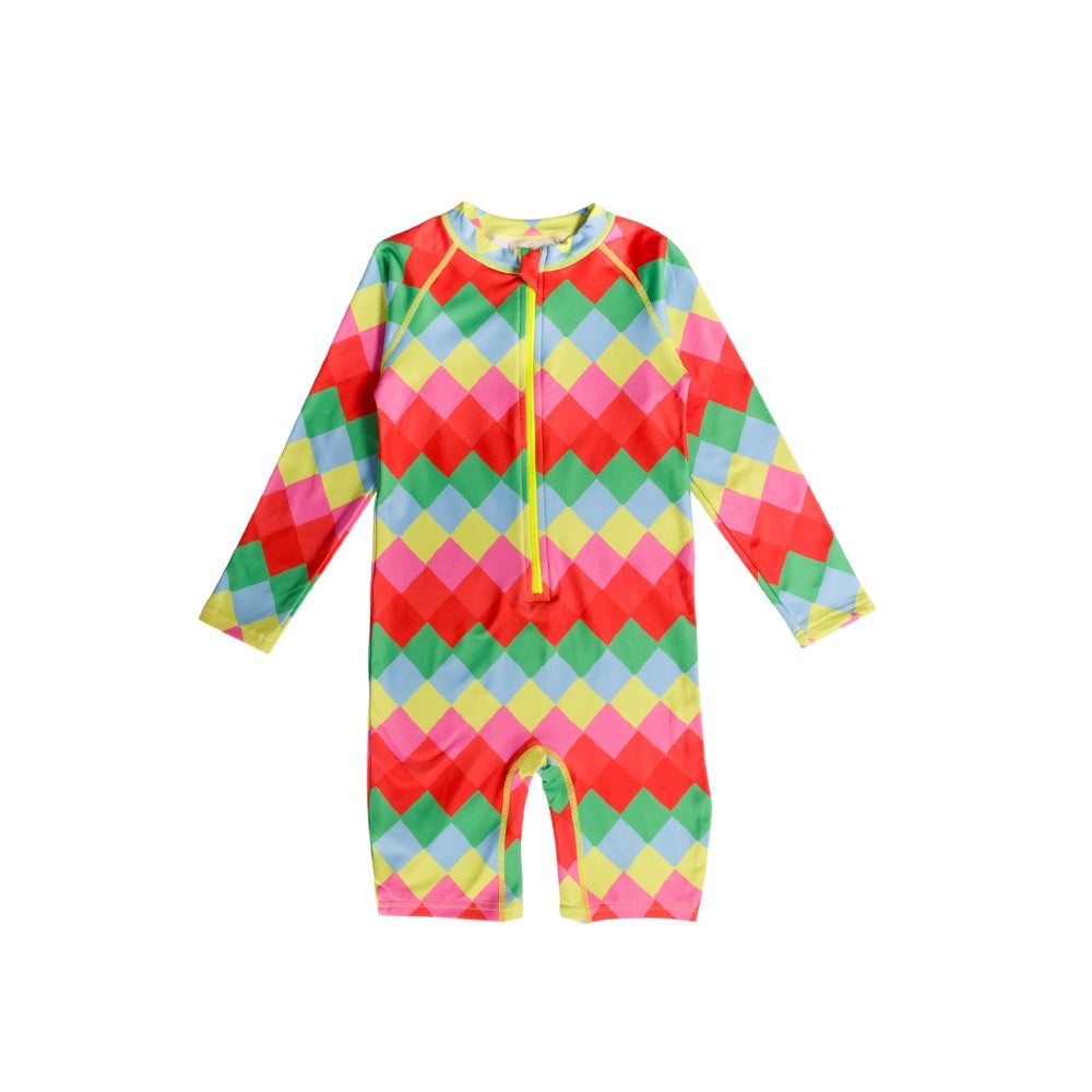 Neon by Nestling Brushed Shortie Swimmer - Big Kids - Diamonds