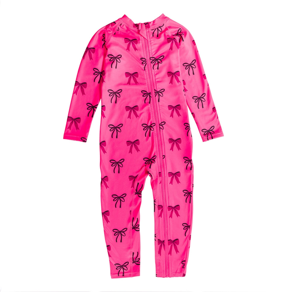 Neon by Nestling Brushed Full Swimmer - Neon Bows