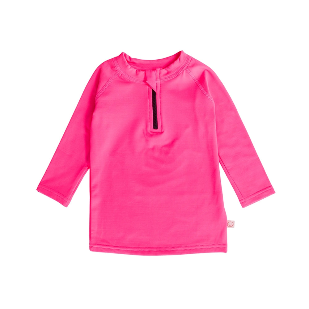 Neon by Nestling Brushed Zip Rashie - Neon Pink