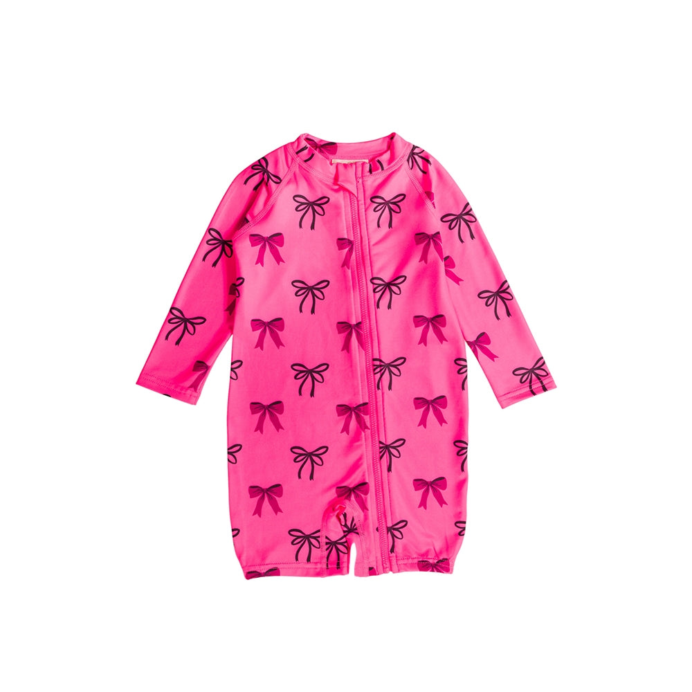 Neon by Nestling Brushed Shortie Swimmer - Neon Bows