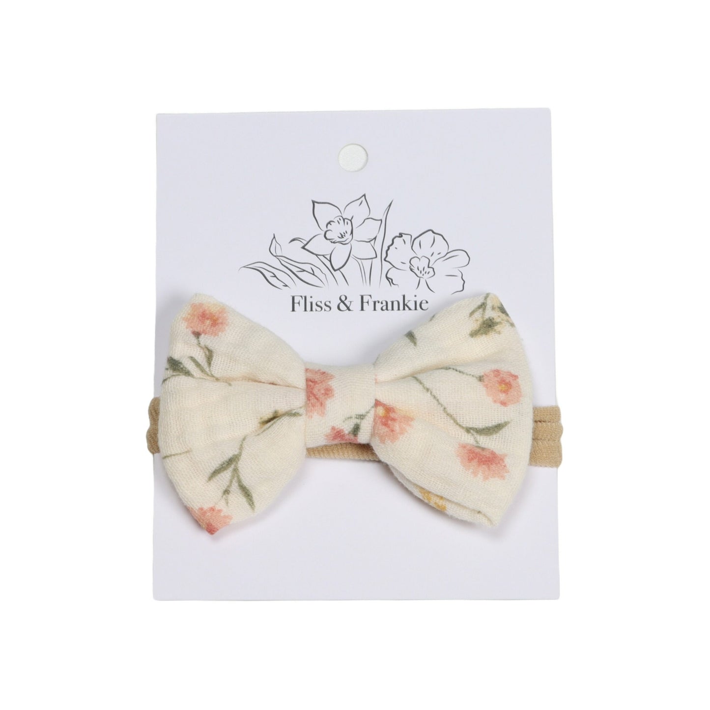 Fliss and Frankie Muslin Bow Clips