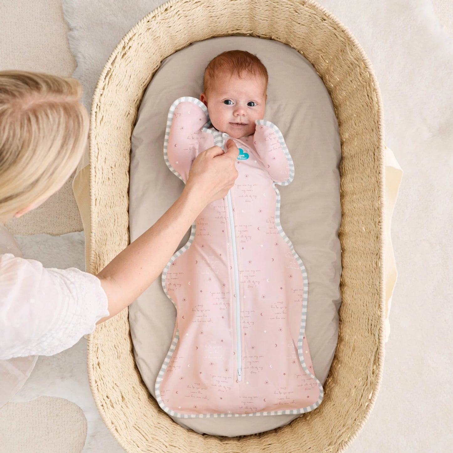 Love To Dream Swaddle Up™ Lite 0.2 TOG - 'You Are My' Pink