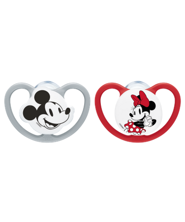 NUK Perfect Match Air Mickey Soothers 2pk - Red