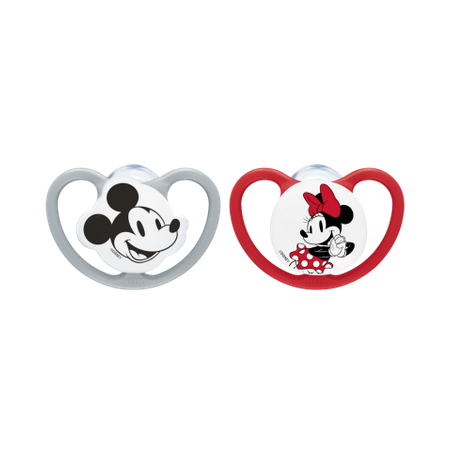 NUK Perfect Match Air Mickey Soothers 2pk - Red