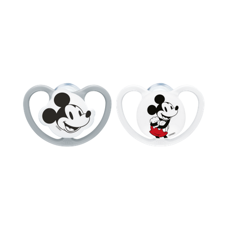 NUK Perfect Match Air Mickey Soothers 2pk - White