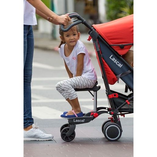 Lascal BuggyBoard Maxi+ Black with Red Saddle