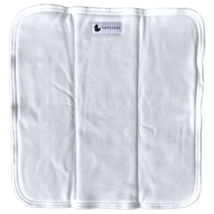 Fluffy Ducks Bamboo Cotton Tri-Fold Nappy Insert