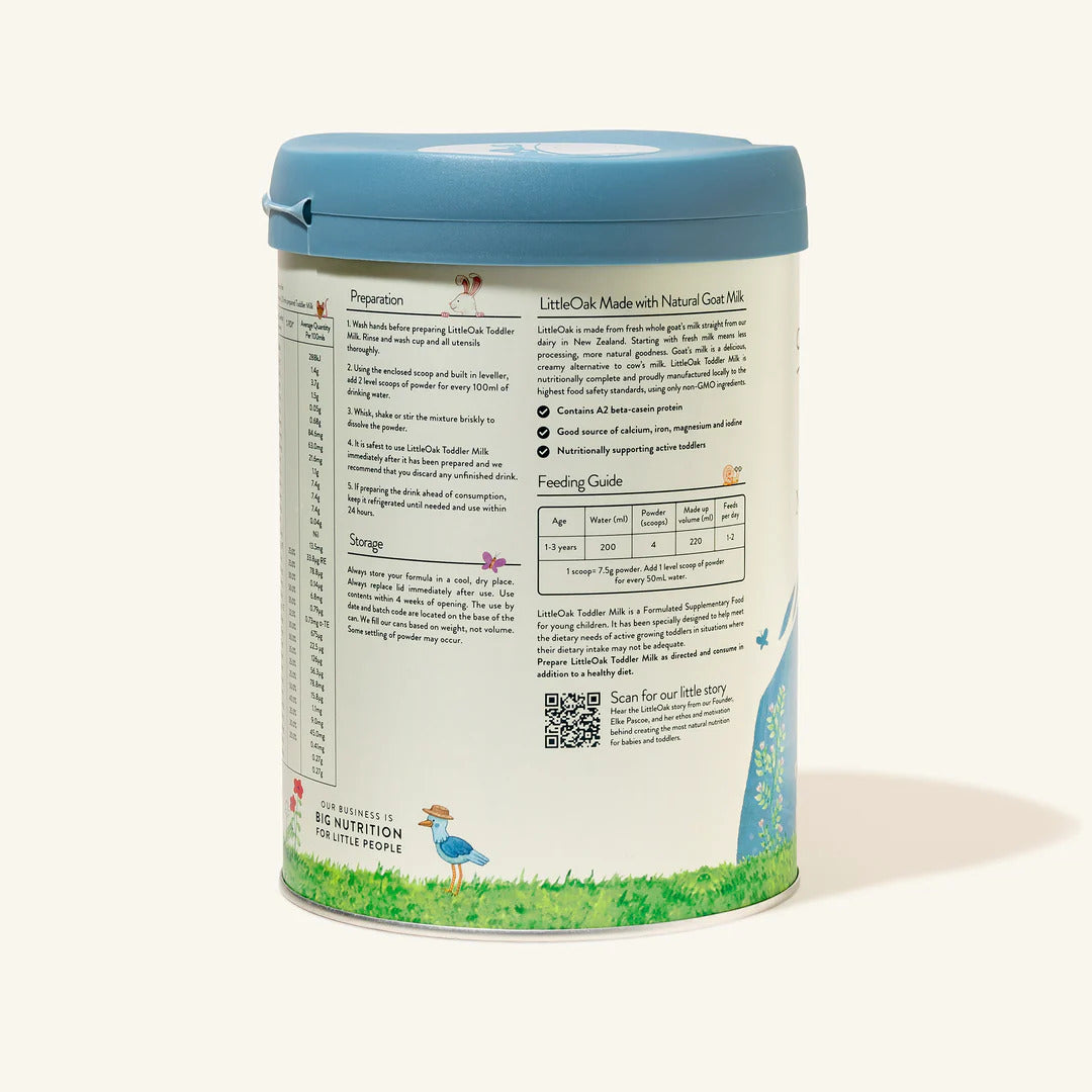 LittleOak 6x 800g Can Bundle - Natural Goat Milk Toddler Milk