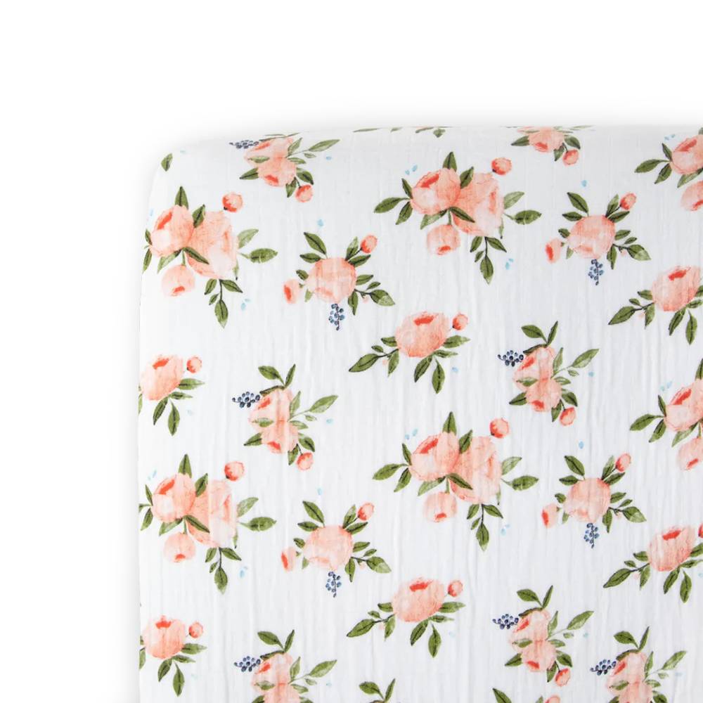 Little Unicorn Cotton Muslin Fitted Cot Sheet