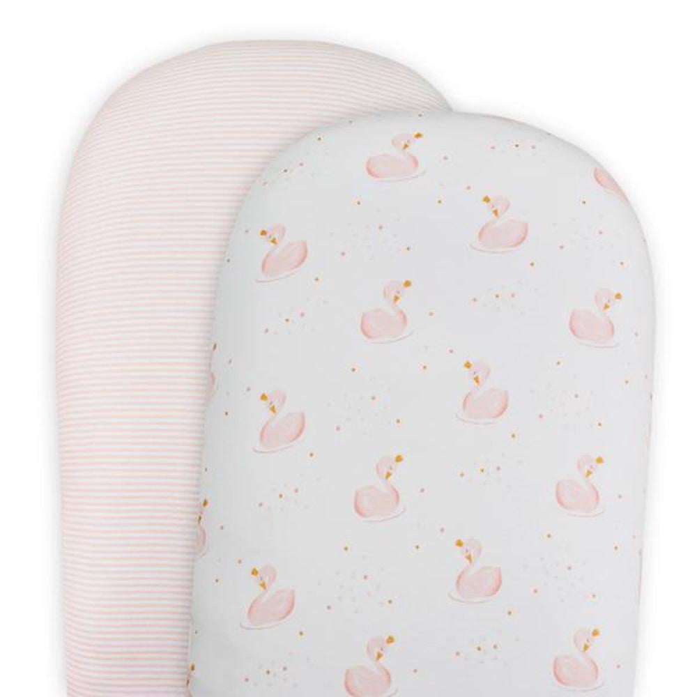 Living Textiles 2pk Moses/Pram Fitted Sheet - Clearance