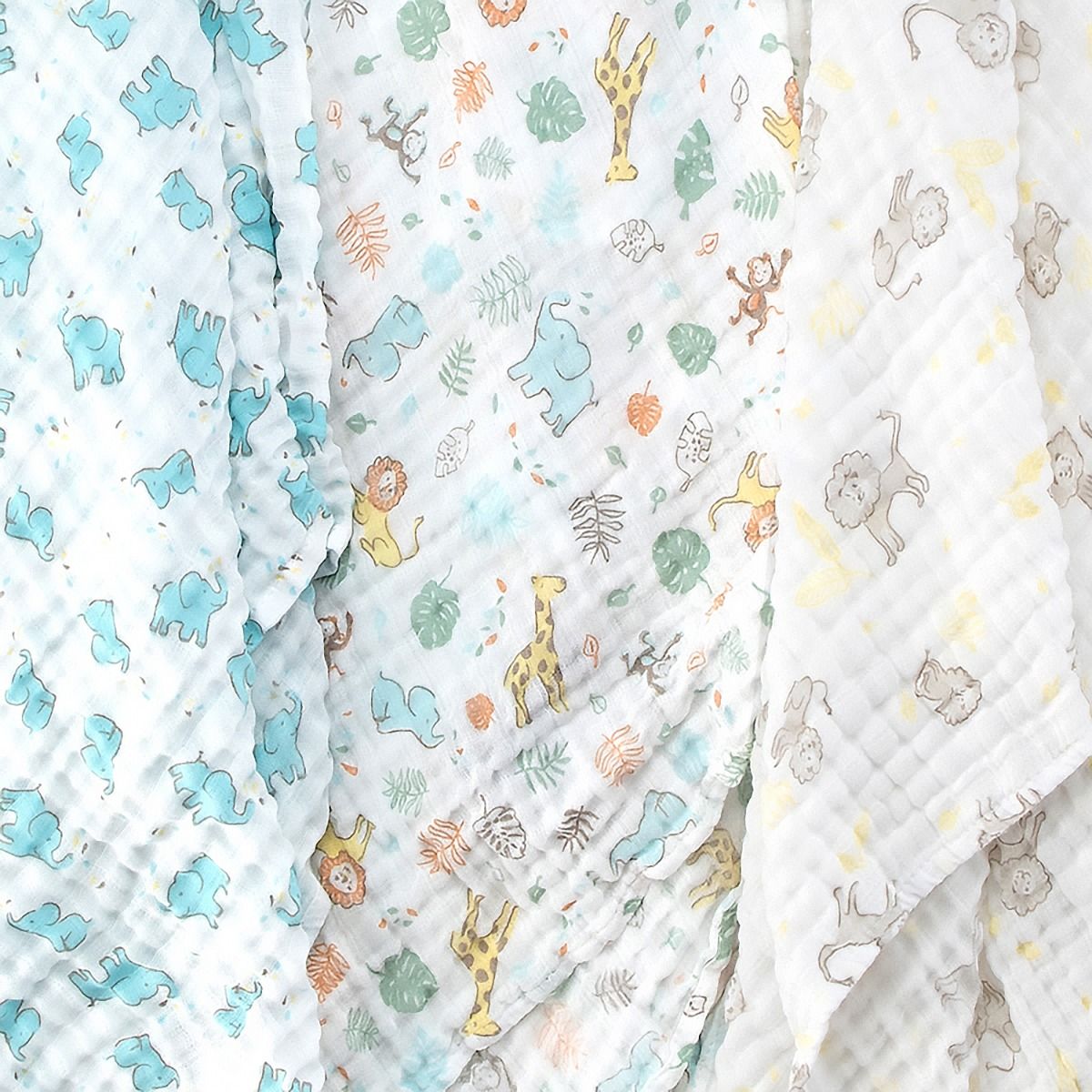 Little Linen Muslin Baby Wrap 3pk