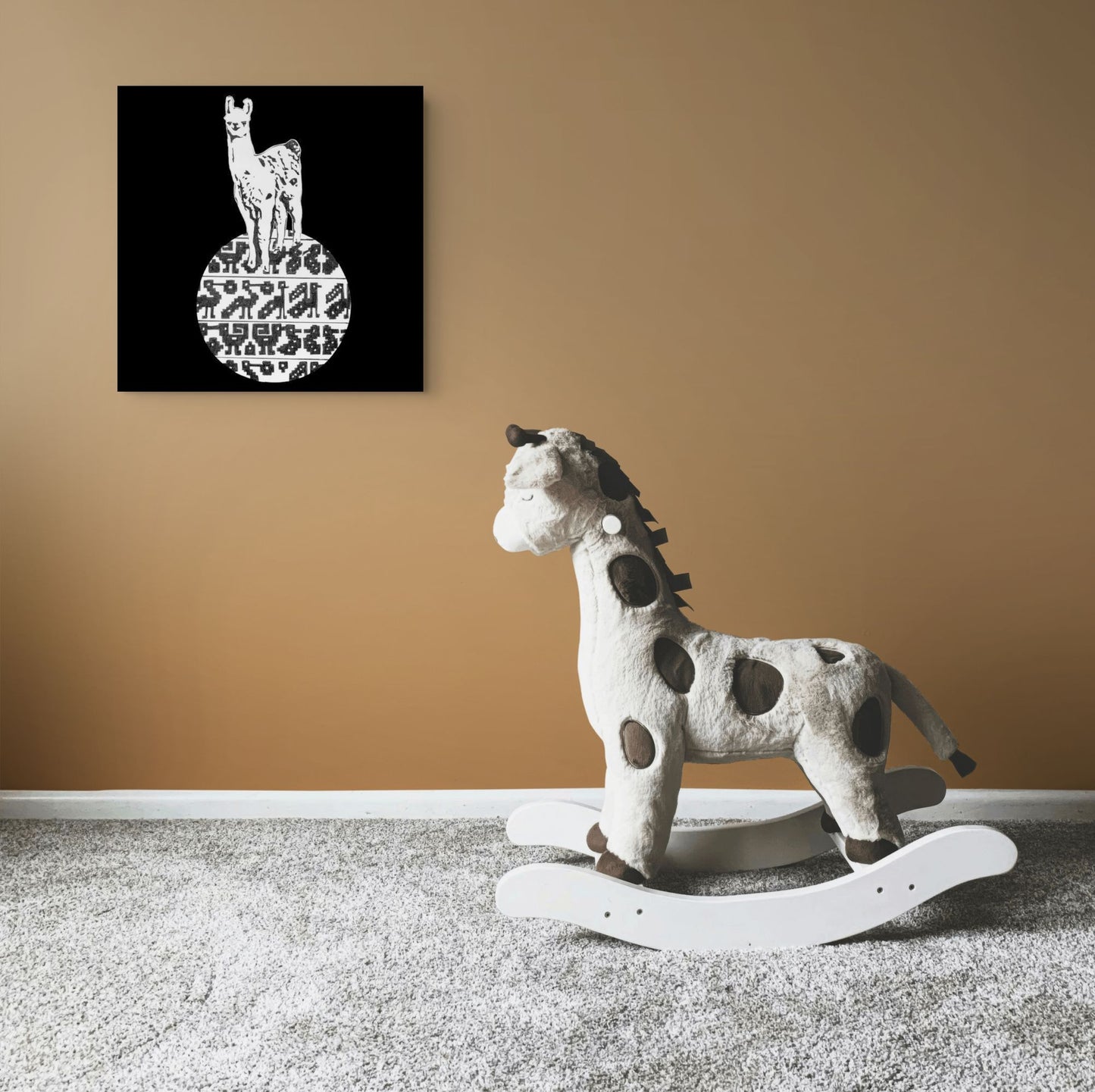 Ink Boss Art Baby Animals Llama Black & White