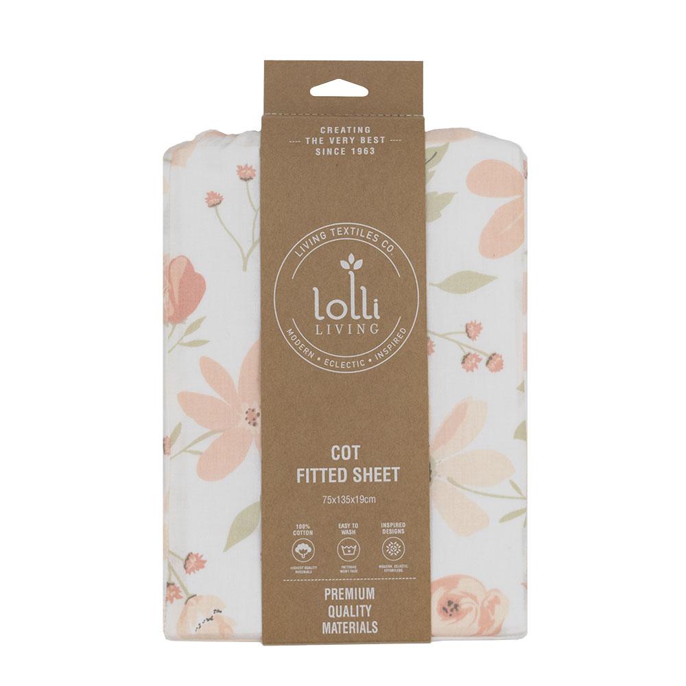 Lolli Living Cot Fitted Sheet Meadow