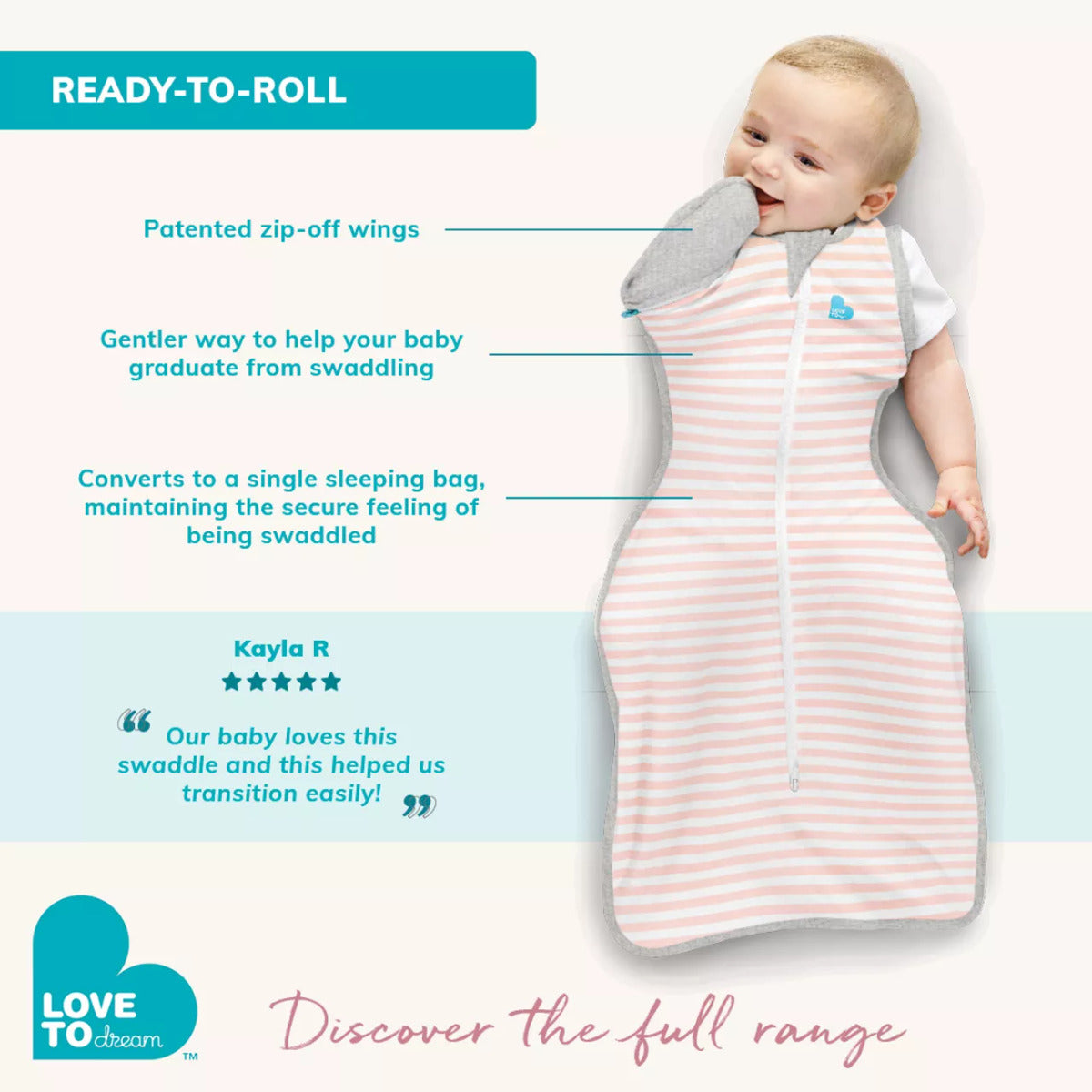 Love To Dream Swaddle Up™ Transition Bag Bamboo 0.2 TOG - Sunny Gold