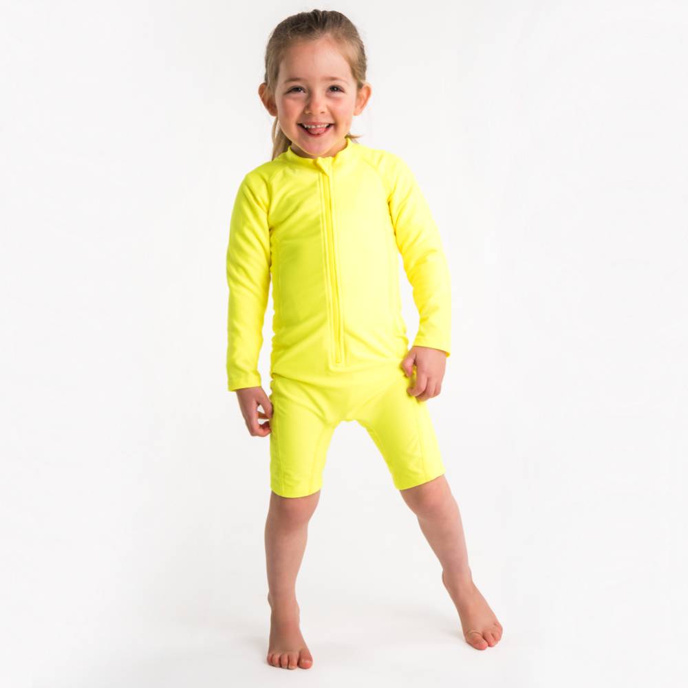 Neon by Nestling Shortie Swimmers - Kids - Neon Yellow