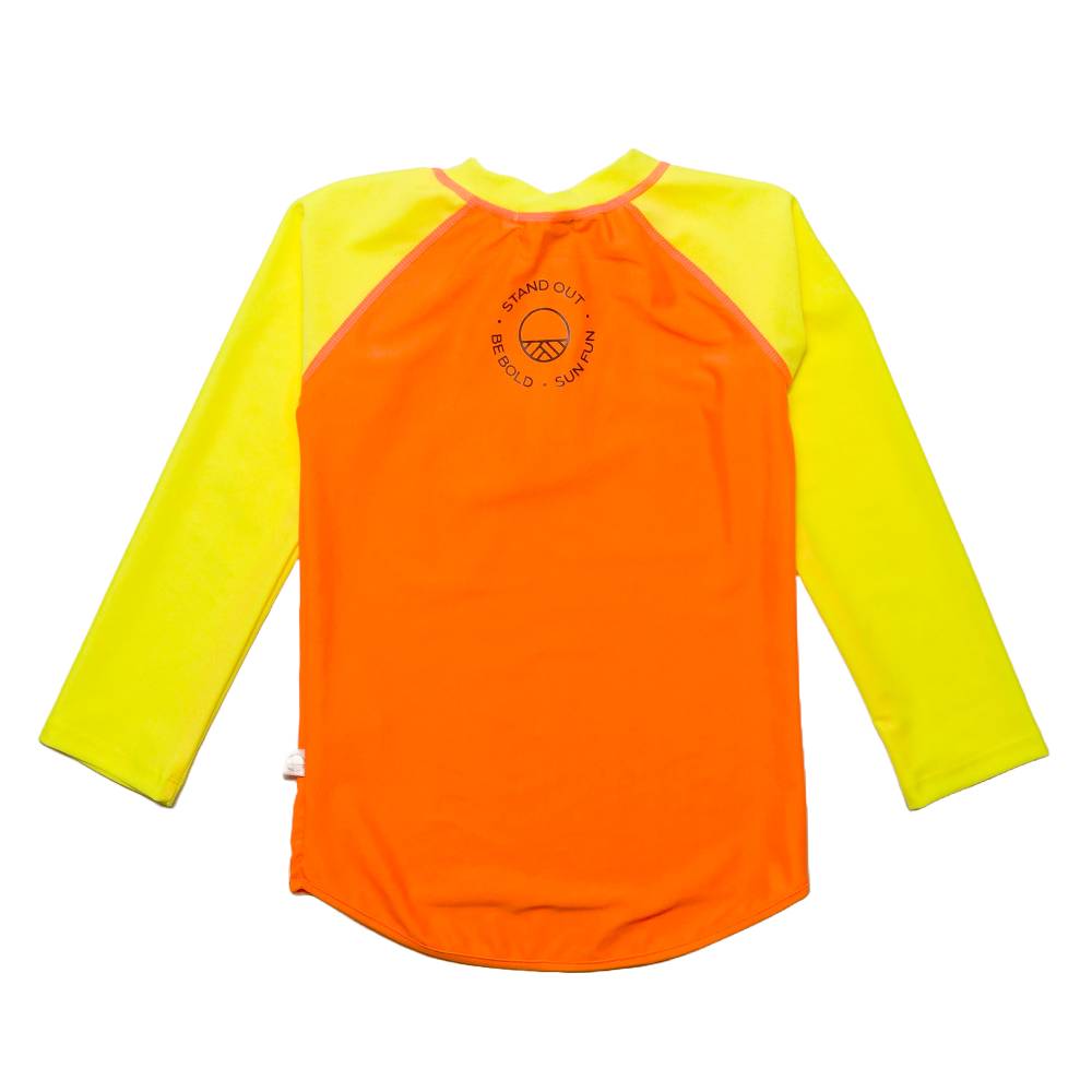 Neon by Nestling UPF50+ Swim Zip Rash Vest - Neon Orange