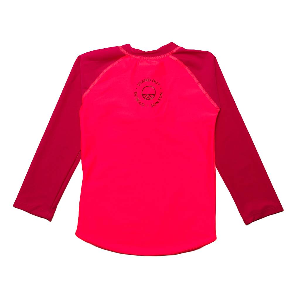 Neon by Nestling UPF50+ Swim Zip Rash Vest - Neon Pink