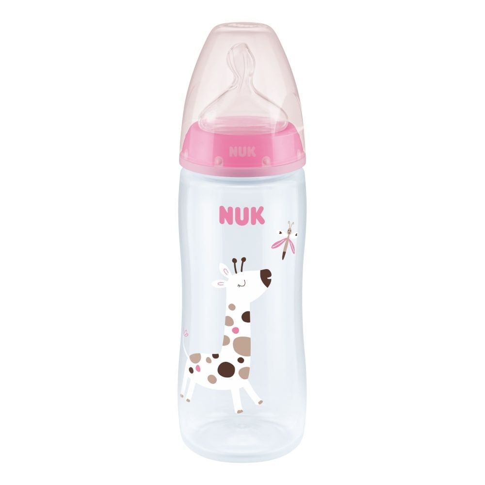 NUK First Choice Temp Control Bottle, 360 ml Silicone Teat, Size 1 6-18mths