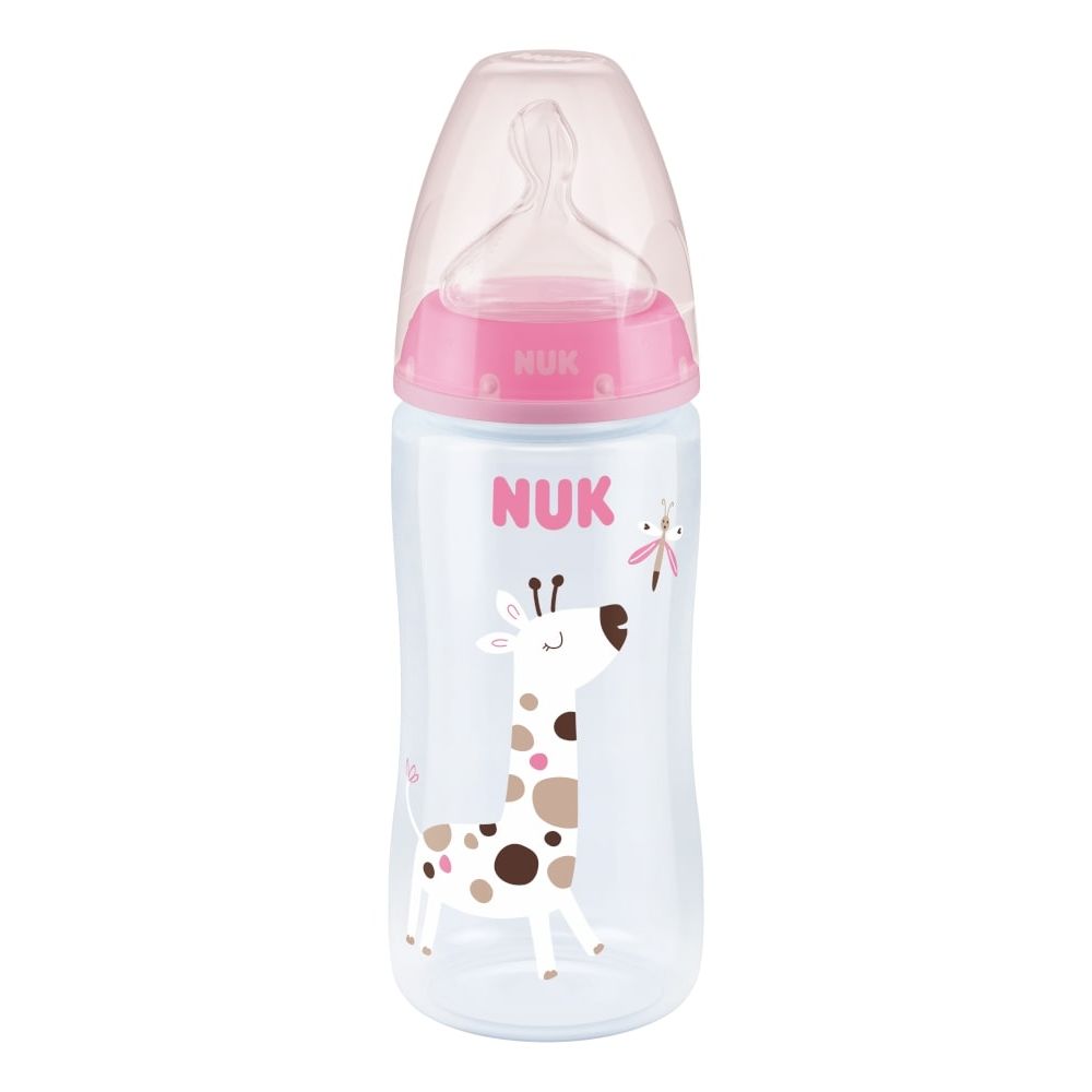 NUK First Choice Temp Control Bottle, 300 ml Silicone Teat, Size 1 0-6mths