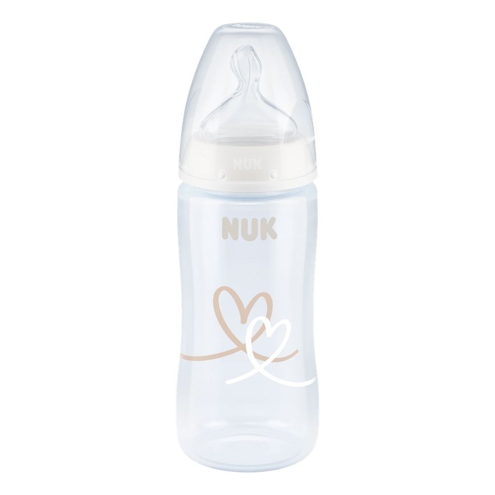 NUK First Choice Temp Control Bottle, 300 ml Silicone Teat, Size 1 0-6mths