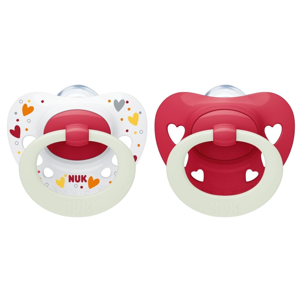 NUK Signature Night Soothers 2pk 0-6months