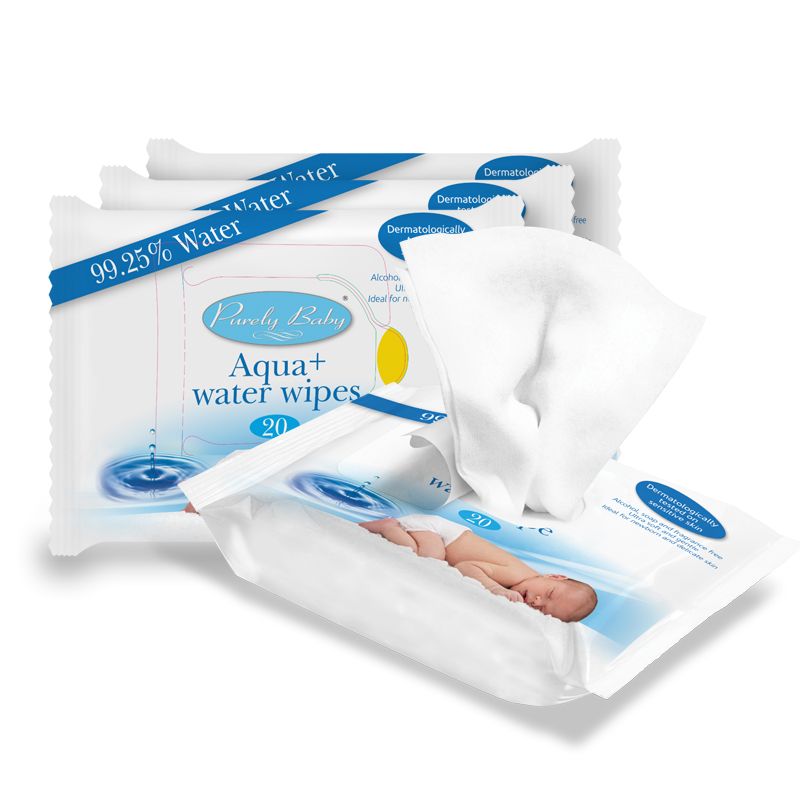 Purely Baby Aqua+ Water Baby Wipes 20pk