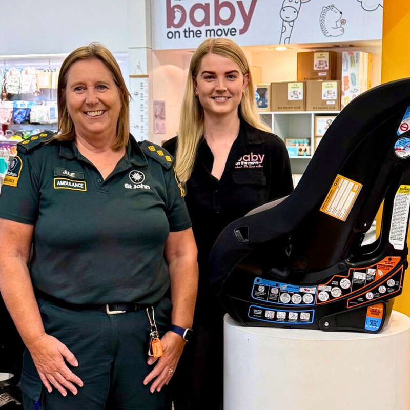 Car Seat Identification Stickers with Hato Hone St John & Baby On The Move