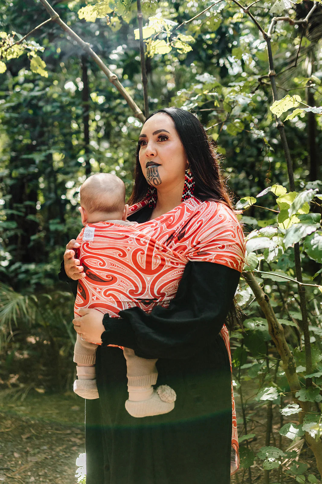Hiwa & Awa Co Okooko Pēpi Baby Wrap Carrier