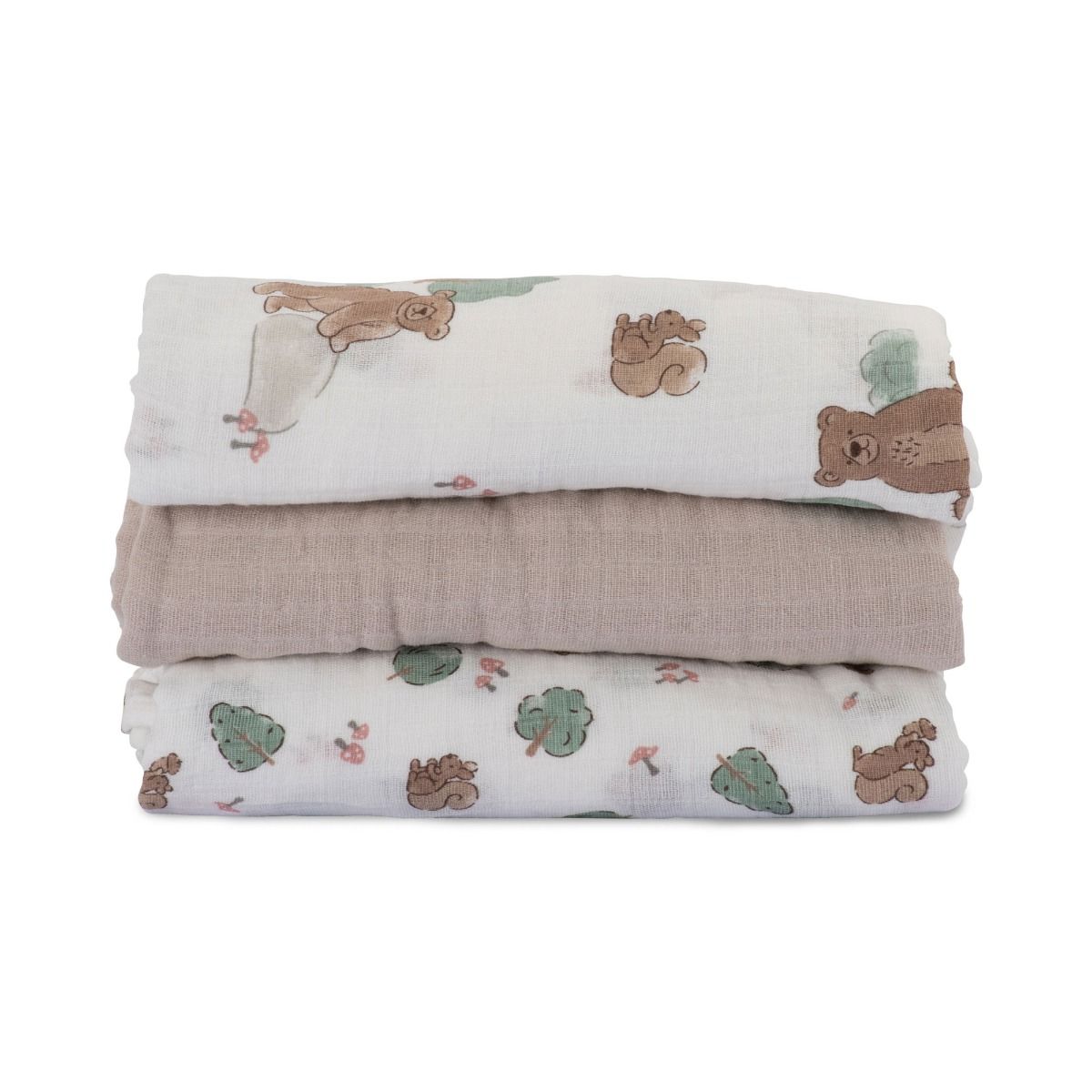 Little Linen Muslin Wraps 3Pk