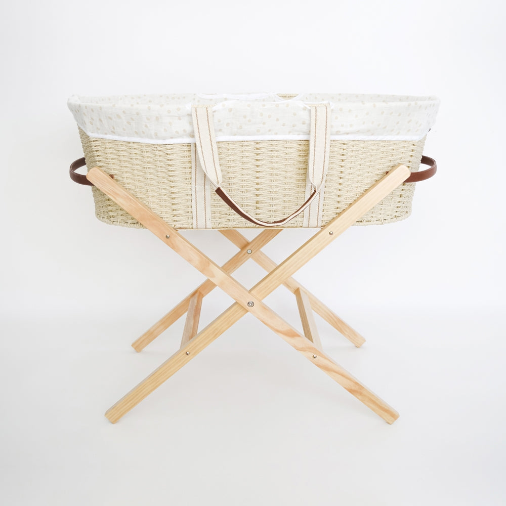 Nestling Moses Basket Folding Stand - Natural