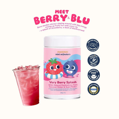 Mammas Milk Bar Very Berry Splash – Kids Hydration with Superreds+