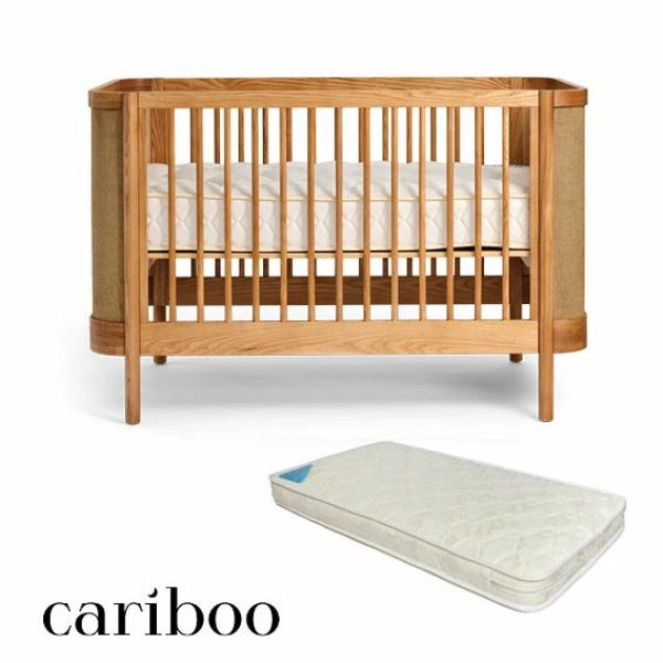 Cariboo Indi Cot + Baby First Deluxe Mattress Bundle