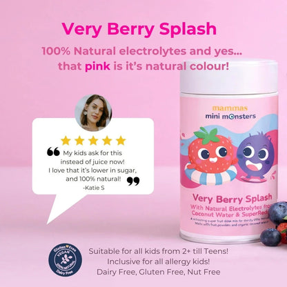 Mammas Milk Bar Very Berry Splash – Kids Hydration with Superreds+