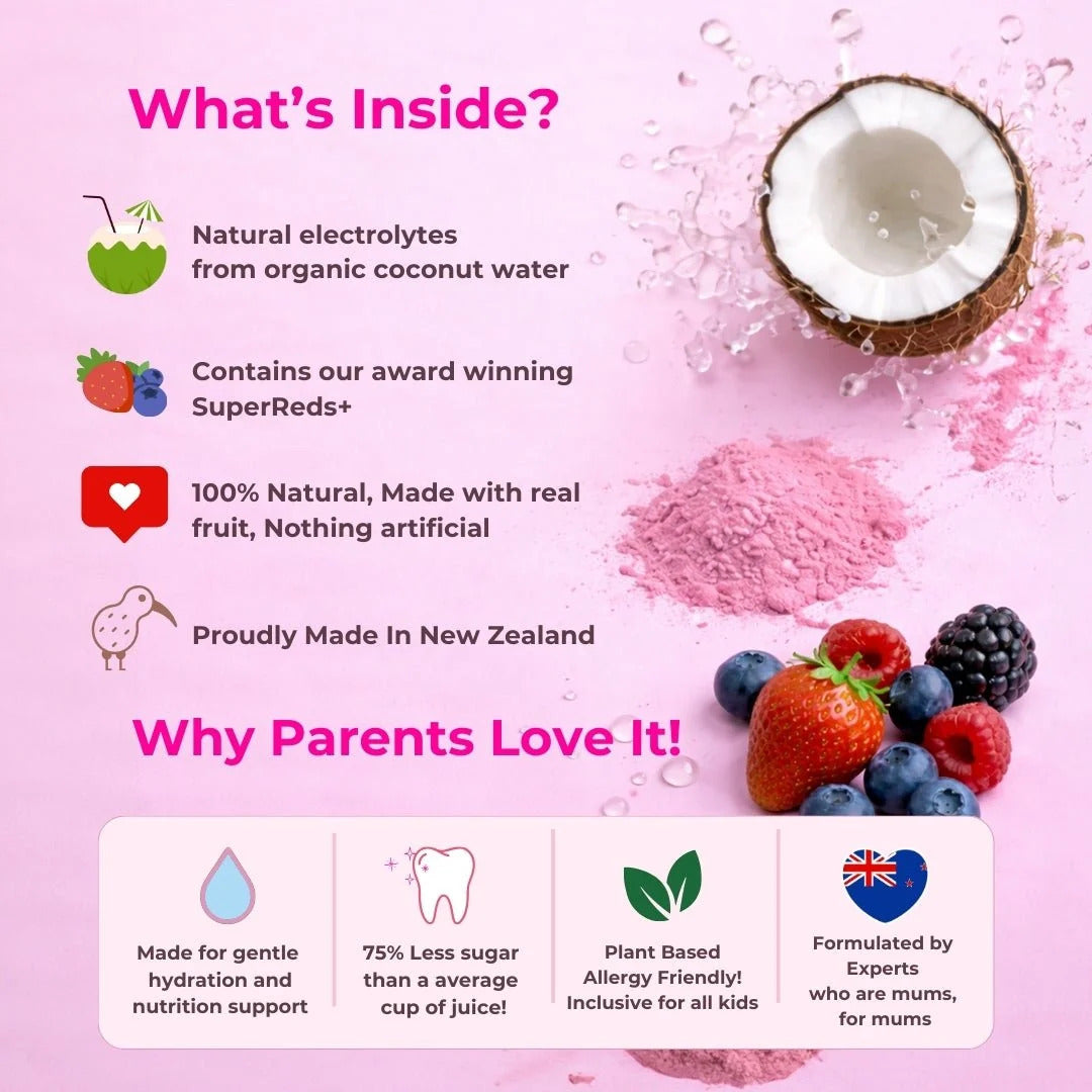 Mammas Milk Bar Very Berry Splash – Kids Hydration with Superreds+