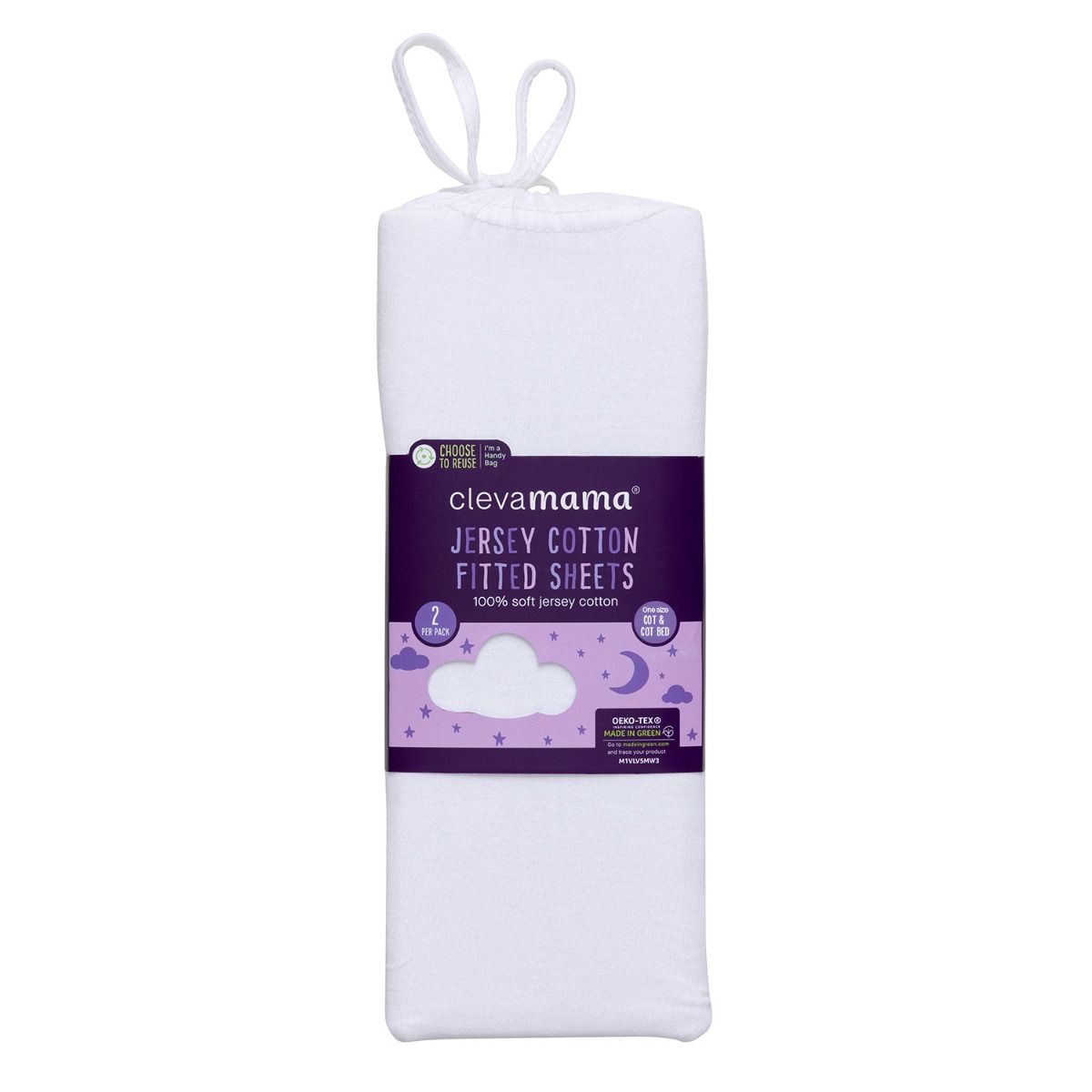 ClevaMama Jersey Cotton Fitted Sheets