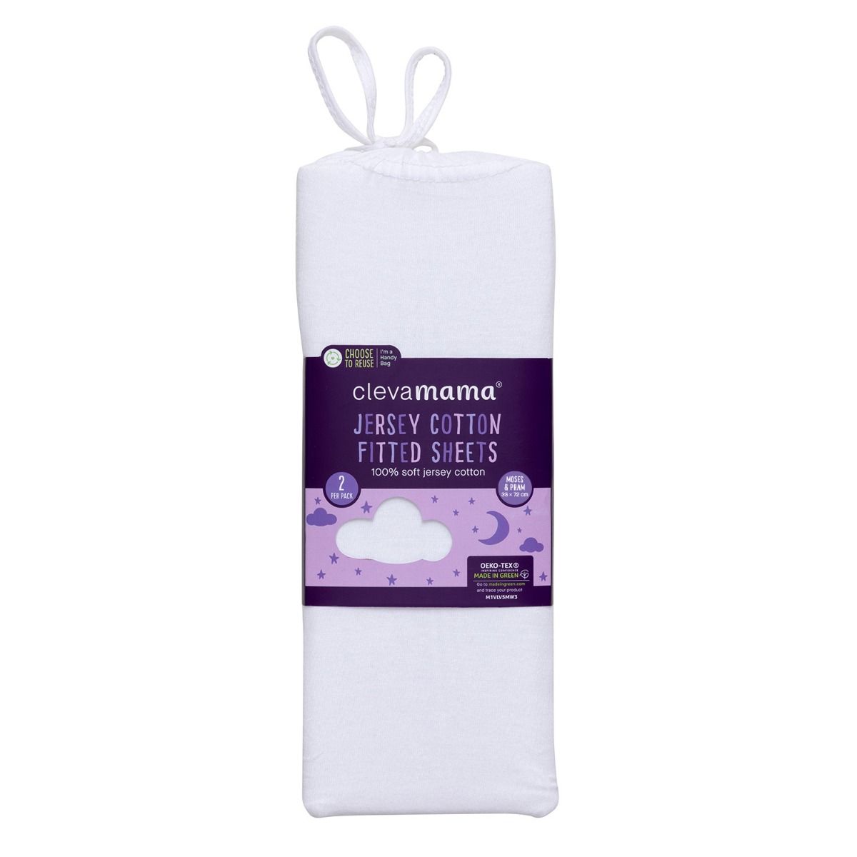 ClevaMama Jersey Cotton Fitted Sheets