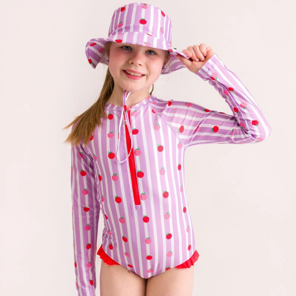 Neon by Nestling Sleeved Girls Swimsuit