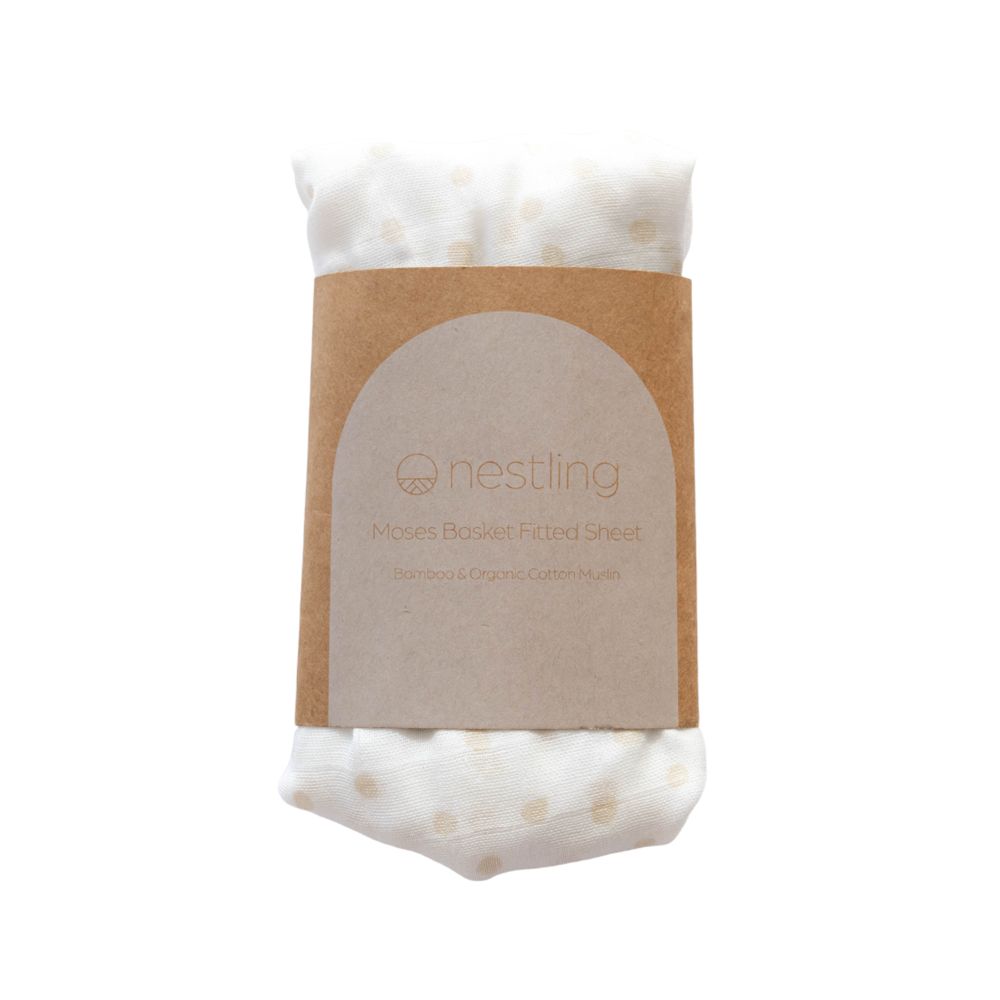 Nestling Moses Basket Muslin Fitted Sheet