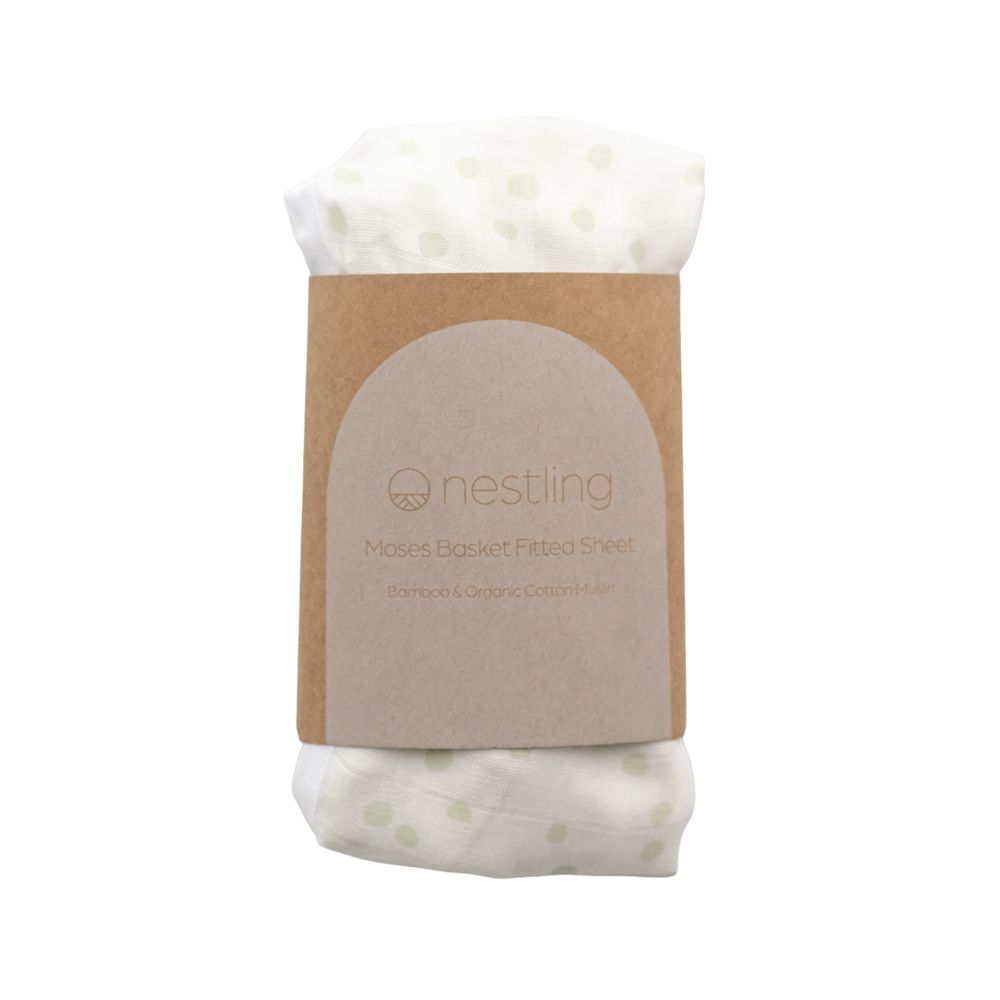 Nestling Moses Basket Muslin Fitted Sheet